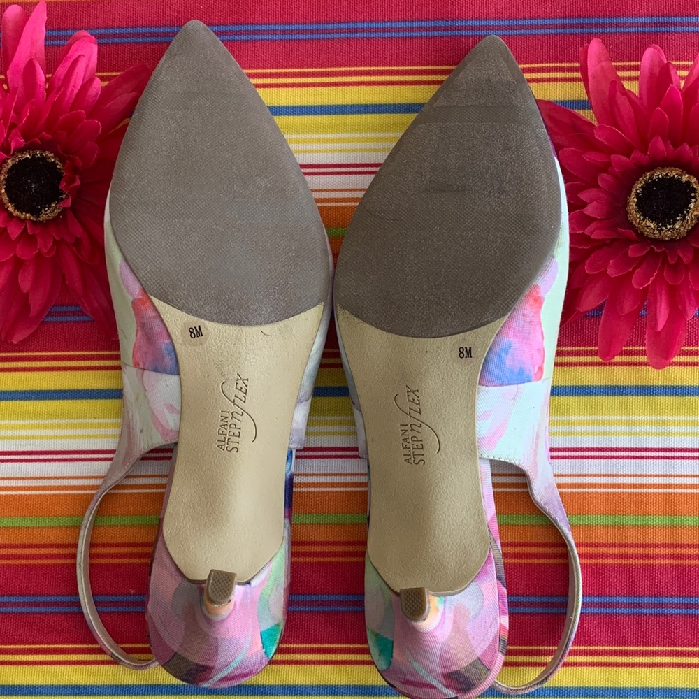 Alfani Floral Slingbacks Size 8 - Picture 5 of 8